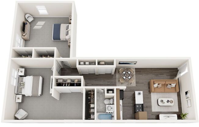 2 beds, 1 bath, 983 sqft, $1,500, Unit 109-1