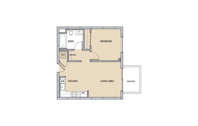 1 bed, 1 bath, 660 sqft, $2,280, Unit 4864 - 408