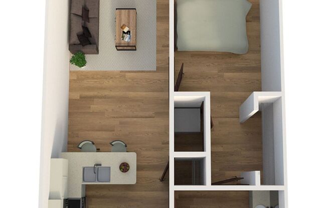 1 bed, 1 bath, 636 sqft, $1,200, Unit 417