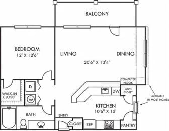 1 bed, 1 bath, 827 sqft, $1,357