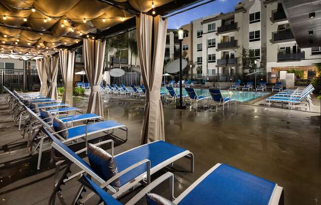 Corona, CA Metro at Main Apartments pool