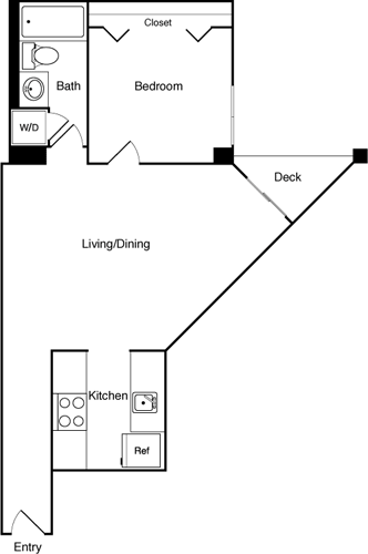 1 bed, 1 bath, 889 sqft, $2,511, Unit 418