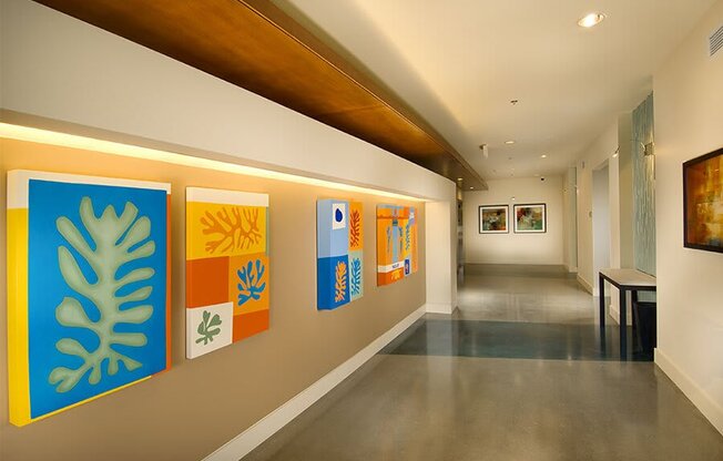 The Matisse apartments for rent at John's Landing in Portland - North Lobby