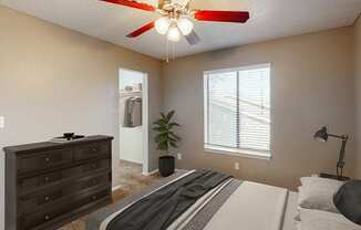 Timber Ridge Apartments bedroom with large window