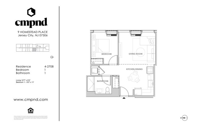 1 bed, 1 bath, 538 sqft, $2,650, Unit 1608