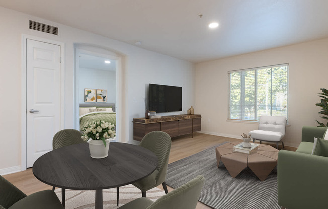 Living Area with Hard Surface Flooring