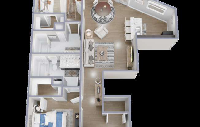 2 beds, 2 baths, 990 sqft, $1,961