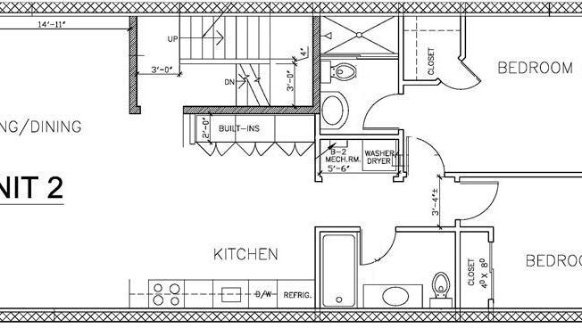 2 beds, 2 baths, 1,047 sqft, $4,048, Unit 2