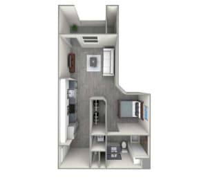 Studio, 1 bath, 618 sqft, $2,441