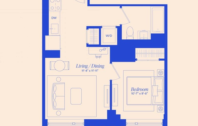 1 bed, 1 bath, $4,015, Unit 1010S