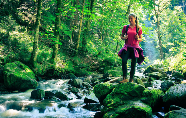 Woman In A Forest Trek at The Crest at Acworth, Acworth, Georgia