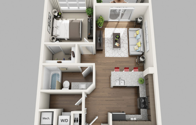 1 bed, 1 bath, 665 sqft, $1,339