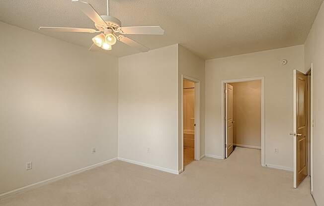 bedroom with fan