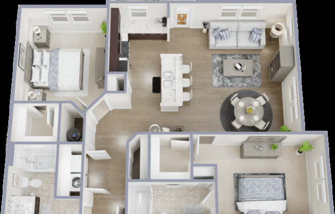 2 beds, 2 baths, 1,180 sqft, $1,670