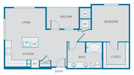 1 bed, 1 bath, 820 sqft, $1,819