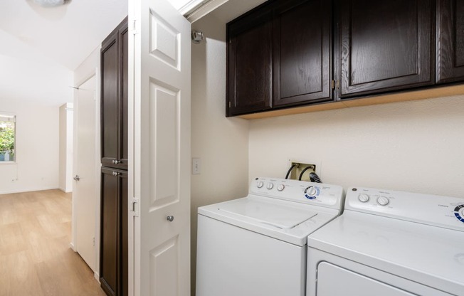 our apartments have a spacious laundry room with a washer and dryer