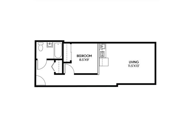 1 bed, 1 bath, 480 sqft, $1,269, Unit 502