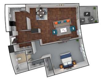 1 bed, 1 bath, 730 sqft, $1,567