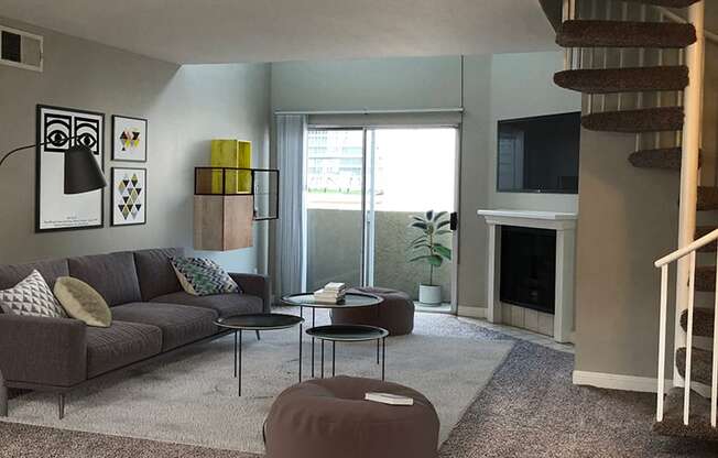 Spacious Living Rooms at NOHO GALLERY Apartments, North Hollywood , California