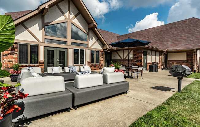 A house with a patio and a couch