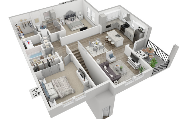 2 beds, 2 baths, 1,214 sqft, $2,245