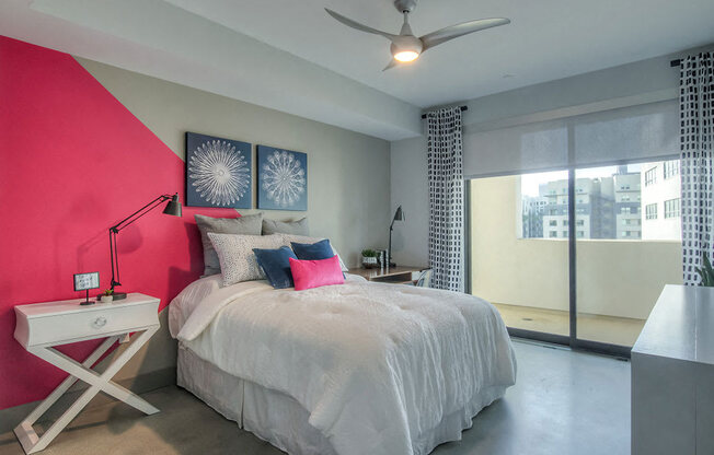 Spacious Bedroom With City Views at The Mansfield at Miracle Mile, Los Angeles, CA , 90036