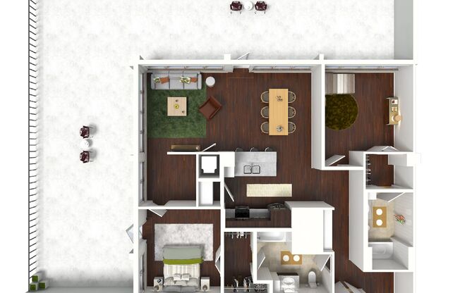 2 beds, 2 baths, 1,329 sqft, $3,248, Unit 909