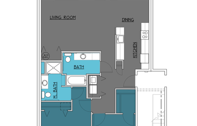 2 beds, 2 baths, 1,139 sqft, $1,624