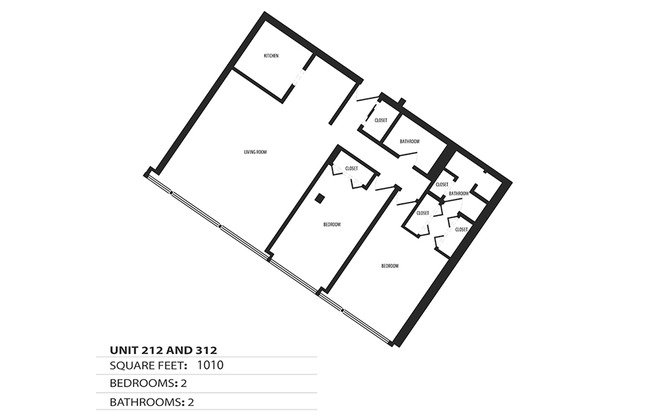 2 beds, 2 baths, 900 sqft, $1,625, Unit 312