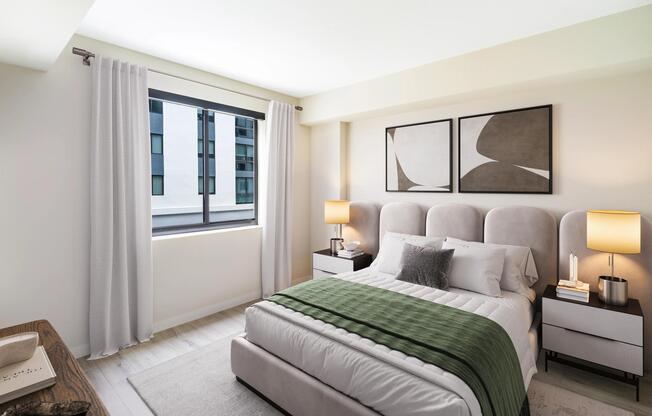 A soft color palette and ample natural light create a restful atmosphere inside every bedroom at Modera Coral Springs' North Tower.