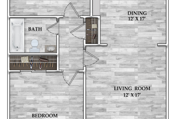 1 bed, 1 bath, 675 sqft, $703, Unit 044