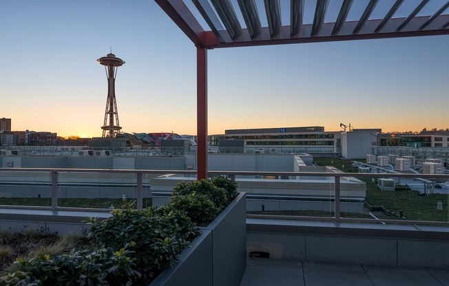 Take in the views of The Space Needle on this rooftop deck