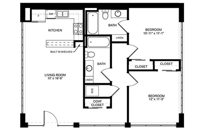 2 beds, 2 baths, 830 sqft, $1,549, Unit 3118