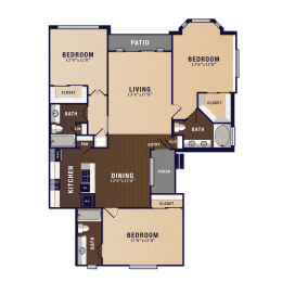 3 beds, 3 baths, 1,560 sqft, $2,115