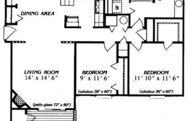 2 beds, 1 bath, 944 sqft, $1,257, Unit 1816FS