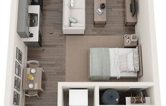 Studio, 1 bath, 458 sqft, $810, Unit 131