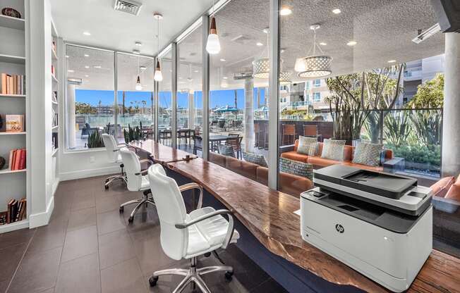 A modern office with a large printer on the desk at Esprit Marina del Rey, 90292