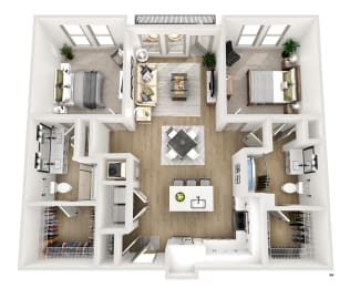 2 beds, 2 baths, 1,137 sqft, $1,953