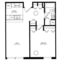 1 bed, 1 bath, 650 sqft, $1,410