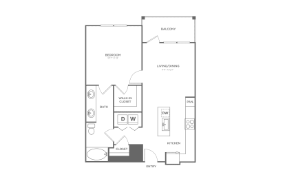 1 bed, 1 bath, 768 sqft, $1,513