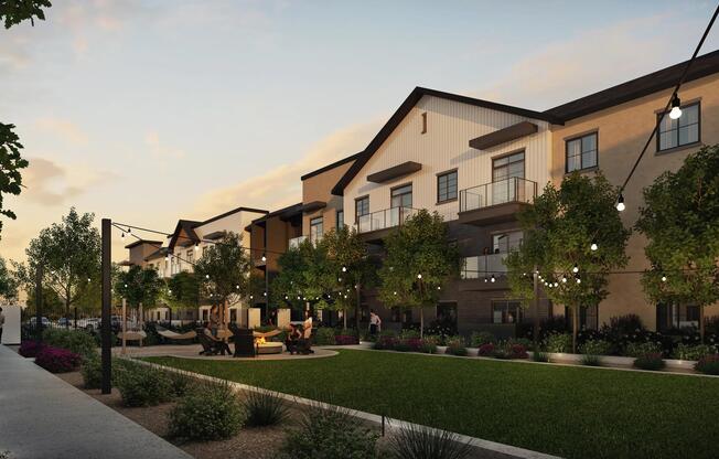 Enjoy the cozy courtyard with friends or solo—featuring firelight, greenery, and grilling stations for a perfect open-air retreat.