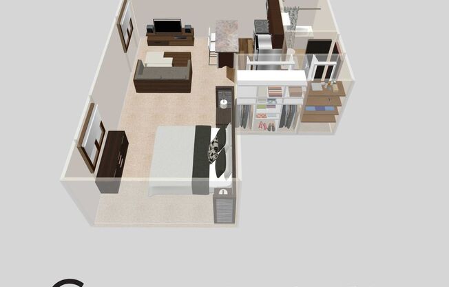 Studio, 1 bath, 300 sqft, $1,230, Unit 102-201