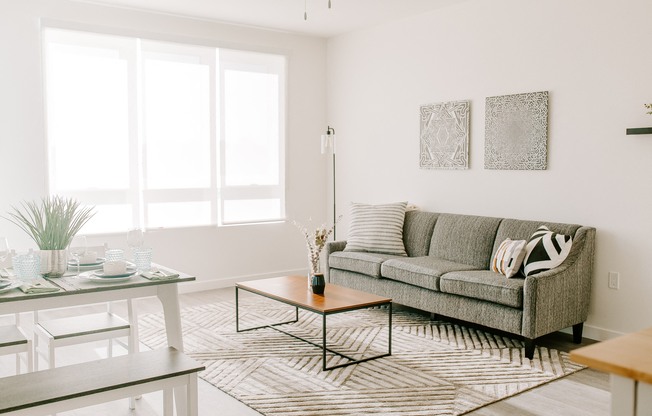 Spacious living room echo park apartment