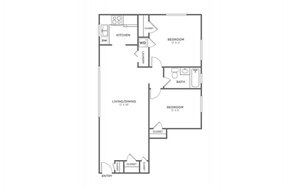 2 beds, 1 bath, 819 sqft, $2,677