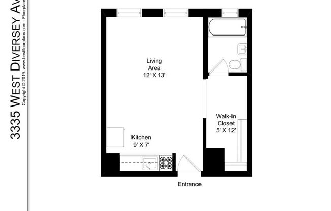 Studio, 1 bath, 396 sqft, $1,295, Unit 325