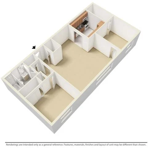 2 beds, 1 bath, 750 sqft, $946