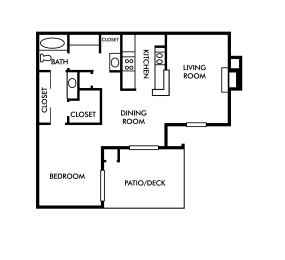 1 bed, 1 bath, 781 sqft, $962