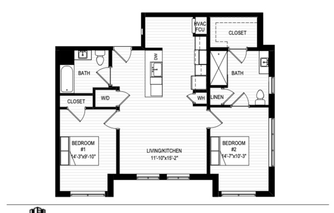 2 beds, 2 baths, 820 sqft, $3,450, Unit 512