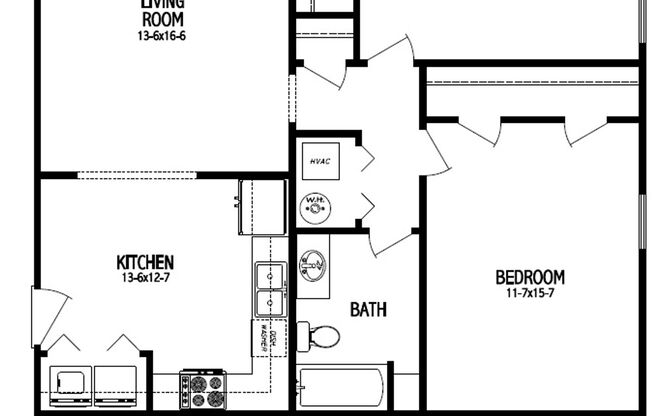 2 beds, 1 bath, 992 sqft, $1,200, Unit Unit A7