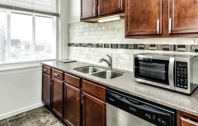 Studio, one and two bedroom apartment homes at Orpheum Tower Apartments in Omaha, NE